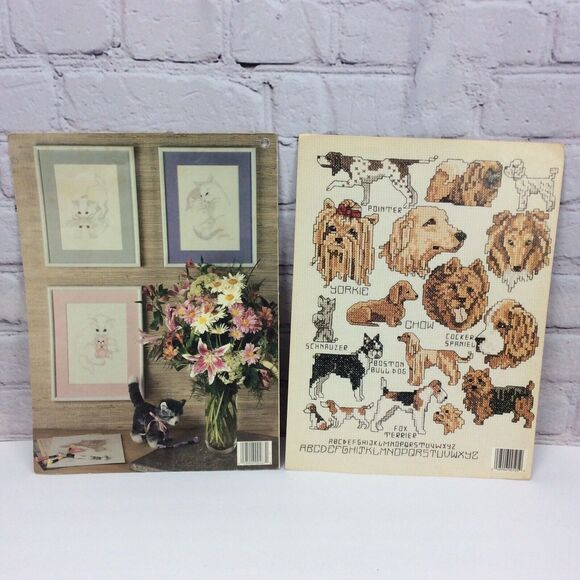 Leisure Arts Innocence & Gone To The Dogs Cross Stitch Pattern Booklets Set of 2 - Picture 10 of 10